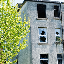 Abandoned council house in North England