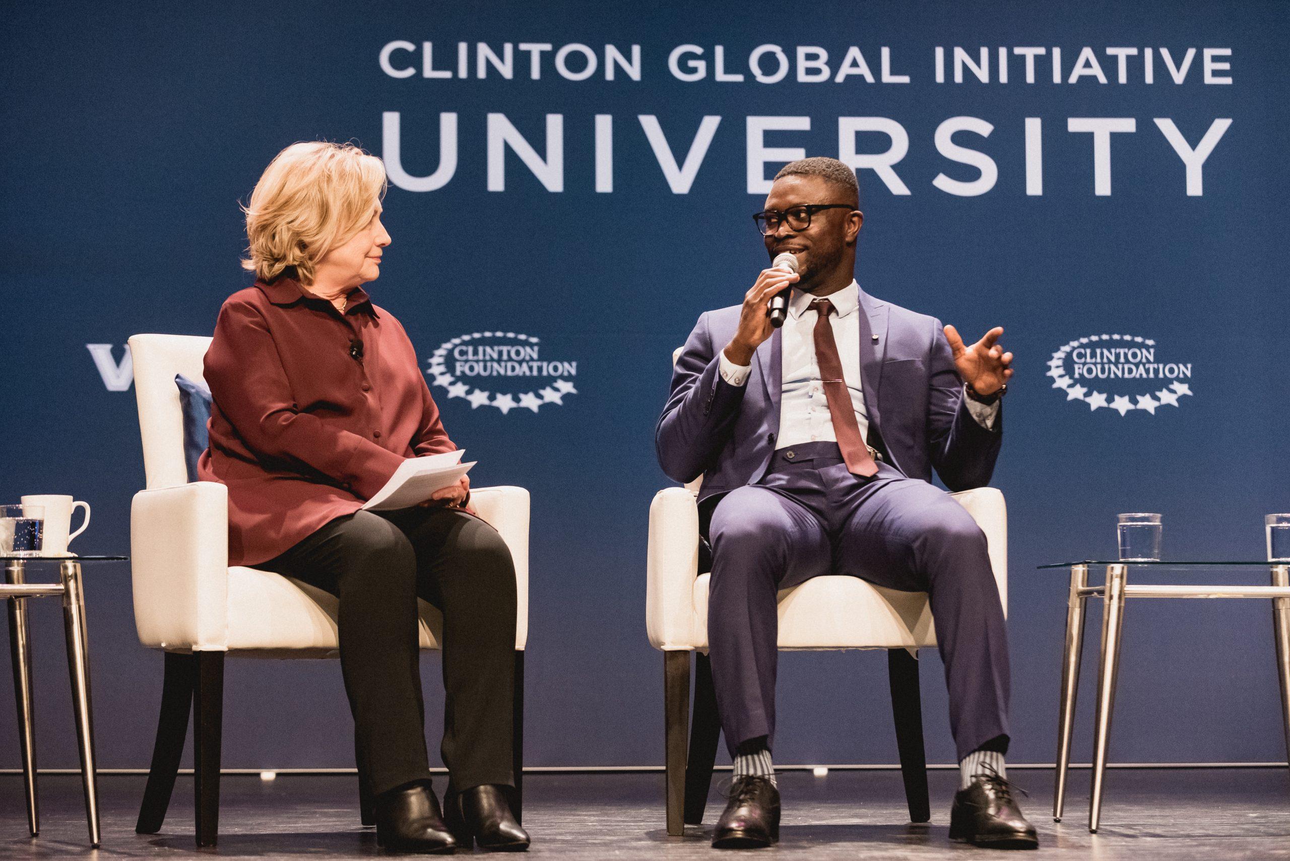 Shadrack Frimpong with Hillary Clinton